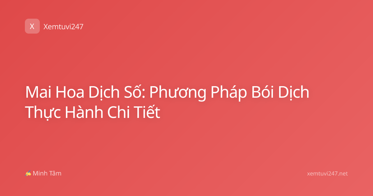 Mai Hoa Dịch Số: Phương Pháp Bói Dịch Thực Hành Chi Tiết